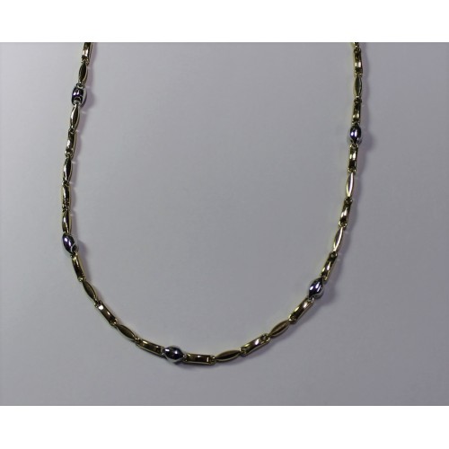 Monzario D'oro bicolor gouden fantasie collier mt.45cm - 601024